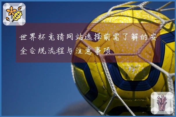 世界杯竞猜网站选择前需了解的安全合规流程与注意事项